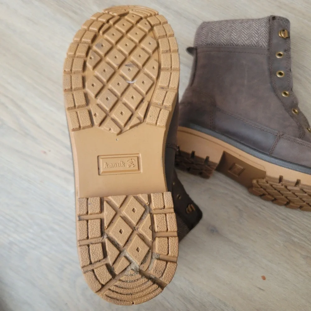 Kamik Rogue Winter Boot Women 8 Brown Waterproof Leather Insulated 3M Thinsulate